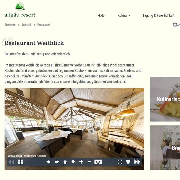 Neue Website Allgäu Resort - umgesetzt von greiterundcie.