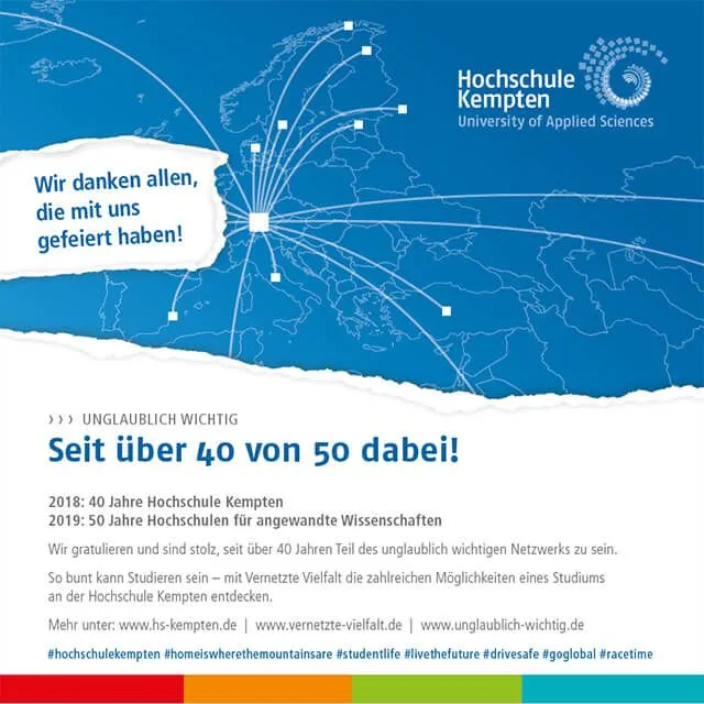 Kampagnen Bild Hochschule Kempten - umgesetzt von greiterundcie.