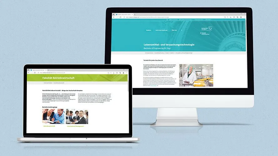 Conten Relaunch Hochschule Kempten - umgesetzt durch greiterundcie.