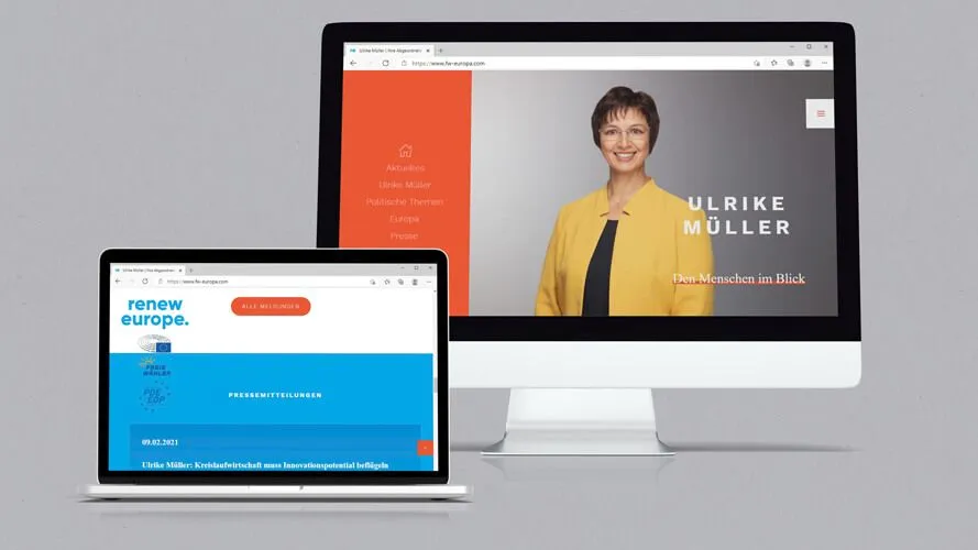 Neue Website Ulrike Müller - Website Full Service bei greiterundcie.