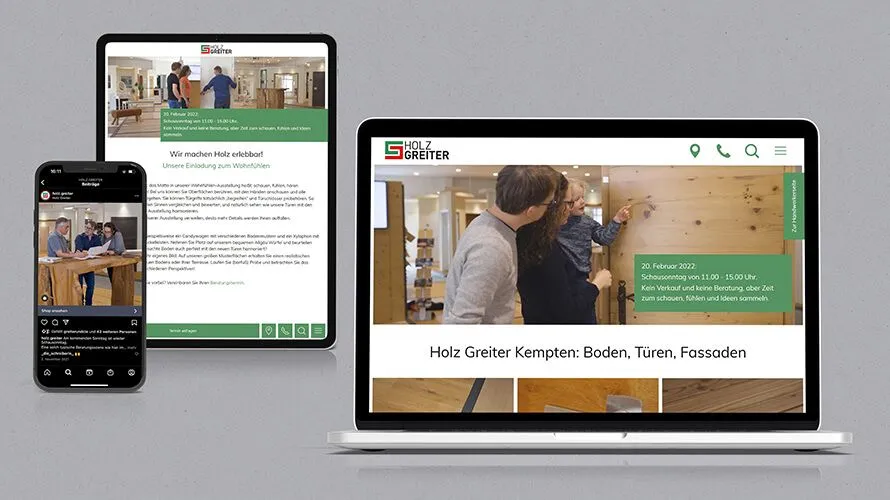 Website Redesign Holz Greiter - Projekt von greiterundcie.