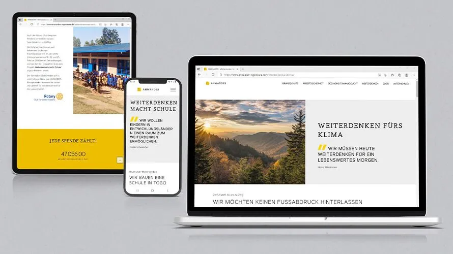 Neue Website von Anwander Ingenieure -realisiert von greiterundcie.
