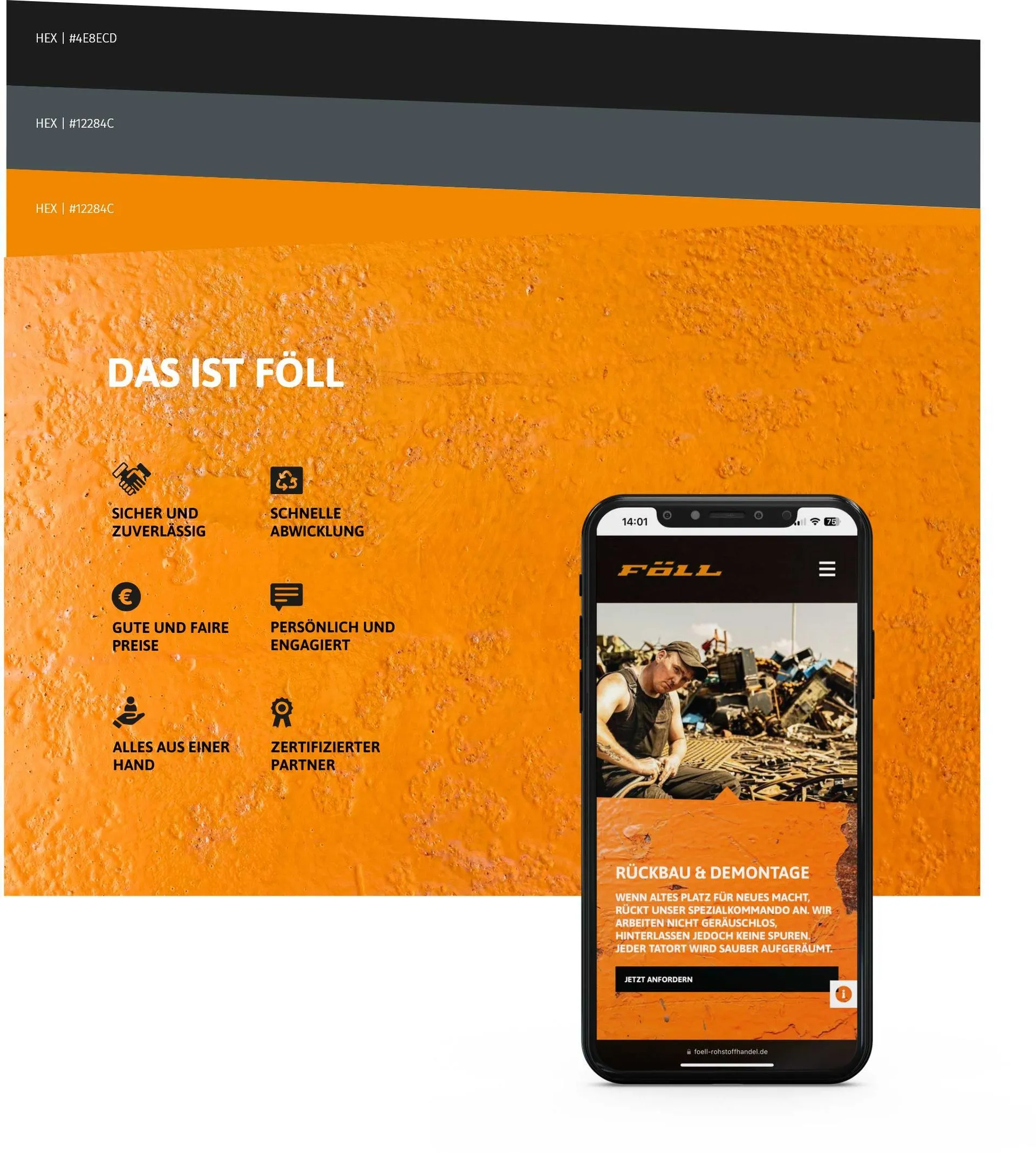 Webdesign für Föll Rohstoffhandel - Webdesign und Webentwicklung von der Agentur greiterundcie.