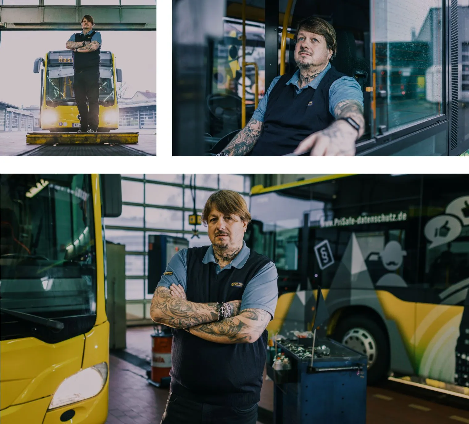 Einblicke in die Content-Produktion für die Employer Branding Kampagne von Haslach Bus - realisiert durch die Werbeagentur greiterundcie. 