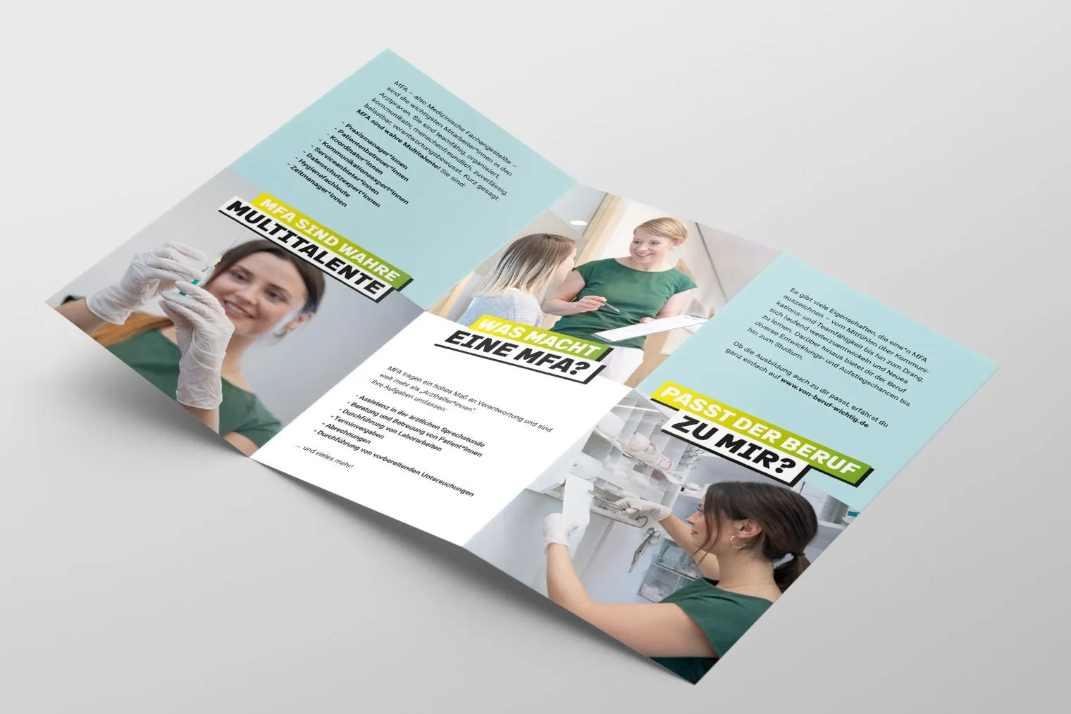 Flyer Design für die Kampagne der Bundesärztekammer durch die Full Service Agentur greiterundcie.