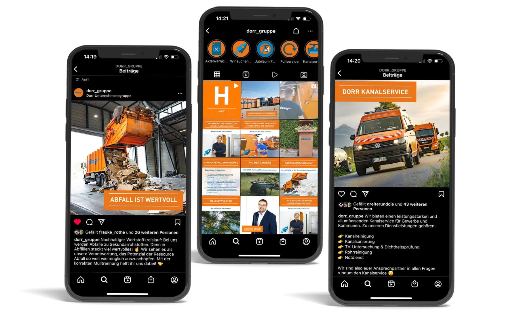 Social Media Betreuung im Rahmen des Marketigoutsourcings von Dorr durch die Marketing greiterundcie.